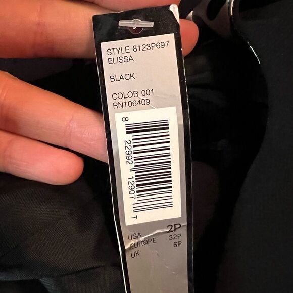 NWT! Tahari black short sleeve mini dress - Picture 11 of 14